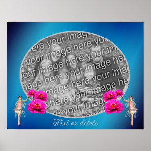 Poster Cadre Fée Et Fleurs Créez Votre Propre Photo 