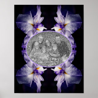 Poster Cadre Fleur Iris Japonais Créez votre propre photo