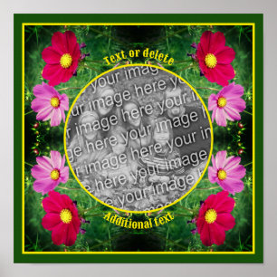 Poster Cadre Fleurs Cosmos Créez Votre Propre Photo