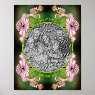Poster Cadre Fleurs délicates Créez votre propre photo