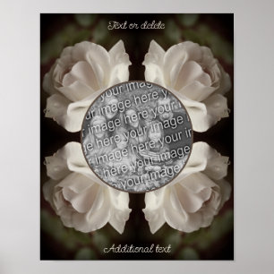 Poster Cadre Goutte de Pluie Rose Vintage Créez Votre Pro