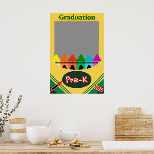 Poster cadre photo pré-k crayola