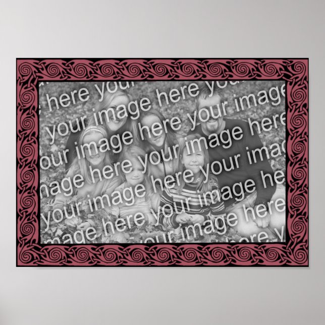 Poster Cadre Plum Design Celtique Ajouter Votre Photo (Devant)