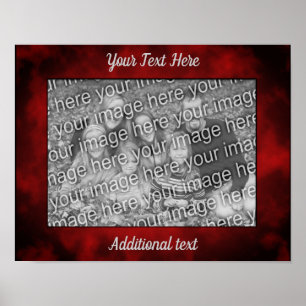 Poster Cadre rouge foncé en mosaïque Créez votre propre p