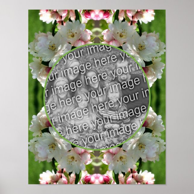 Poster Cadre Spring Crabappy Blossoms Ajouter Votre Photo (Devant)