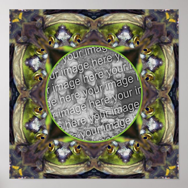 Poster Cadre visage grenouille souriante Créez votre prop (Devant)