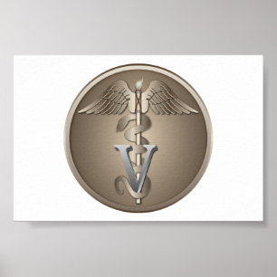 Poster Caduceus vétérinaire