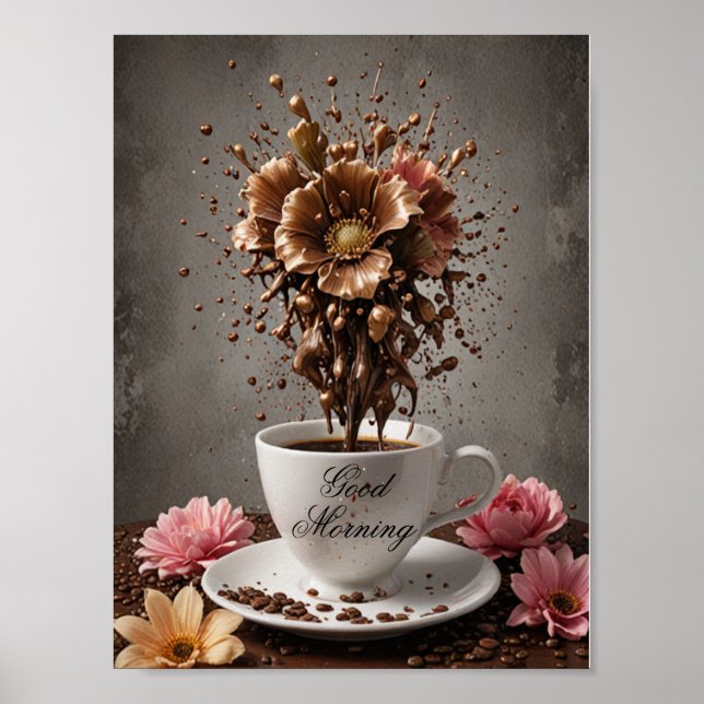 Poster Café à la fleur de chocolat (Devant)