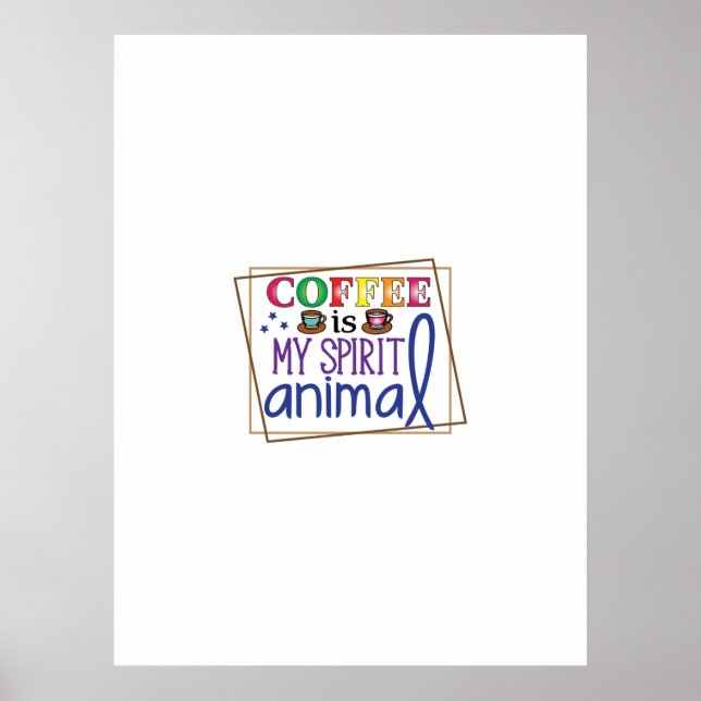 Poster Café Art Café Mon Esprit Animal 2 (Devant)