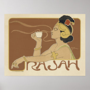 Poster Café Art nouveau