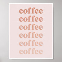 Café Café Café Rose Fade Vintage Police Rétro