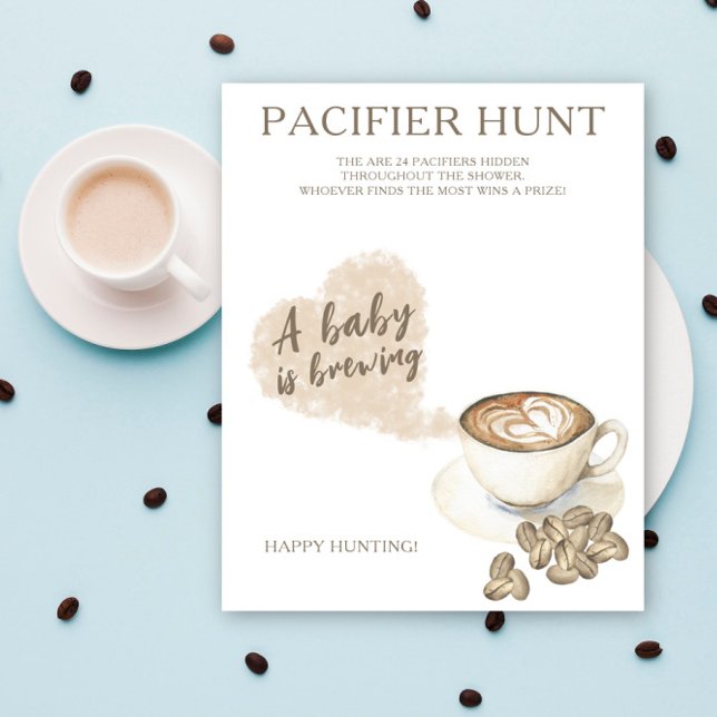 Poster CAFÉ - chasse à la suce jeu de baby shower (Créateur téléchargé)