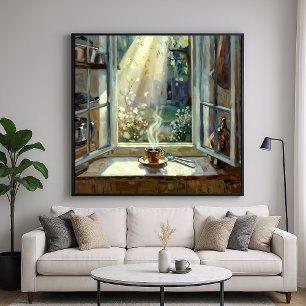 Poster Café chaud - Style Art de vie de moulage