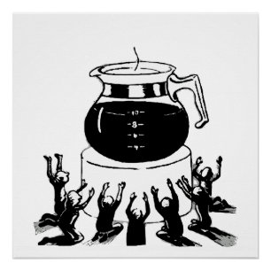 Poster Café classique rétro et vintage, Worship Coffee