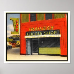 Poster Café des années 1940
