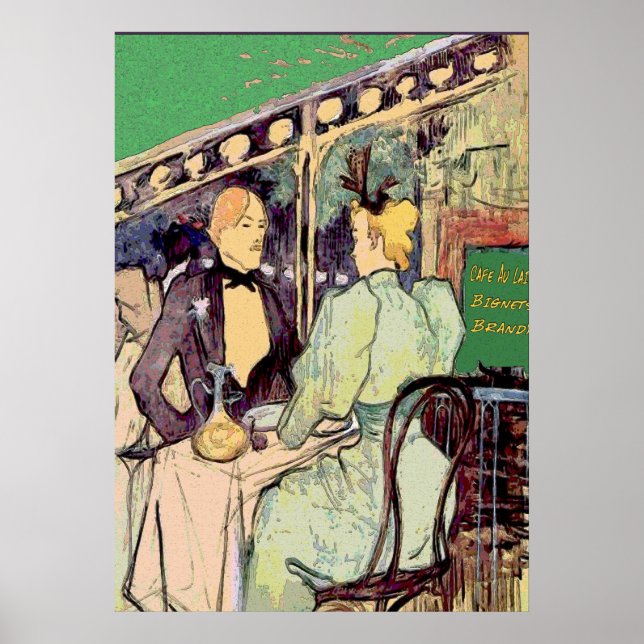 Poster Café Du Monde Vintage Stykle (Devant)