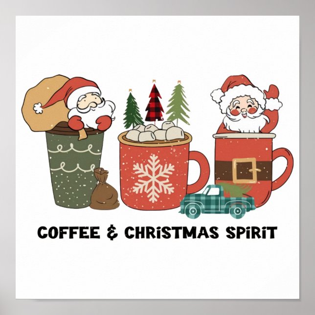 Poster Café Et Esprit De Noël (Devant)