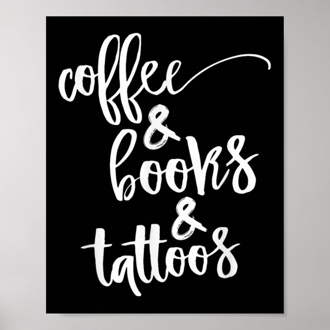 Poster Café Et Livres Et Tatouages (Devant)