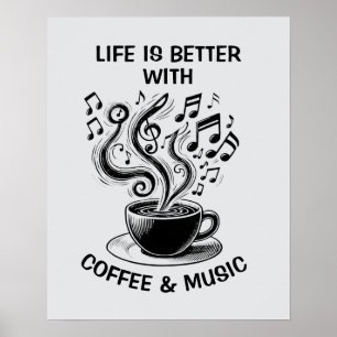 Poster Café et musique