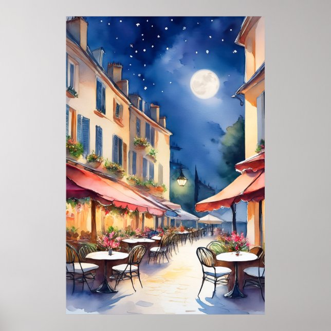 Poster Café extérieur (Devant)