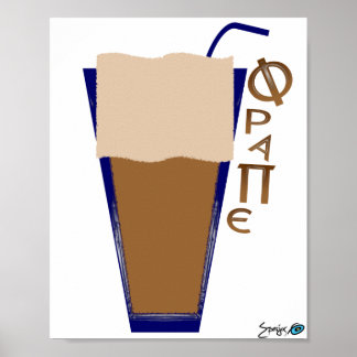 Poster Café Frappe grec