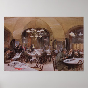 Poster Café Griensteidl, Vienne, 1890