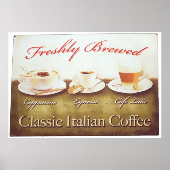 Poster Café italien (Devant)