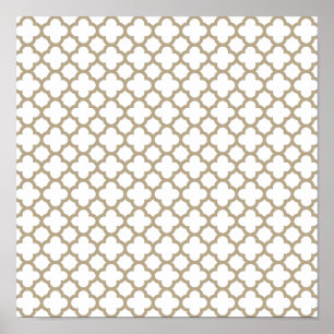 Poster Café Latte Quatrefoil