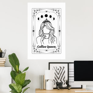 Poster Café Lover Tarot Card Zodiac Astrologie Yoga Cadea