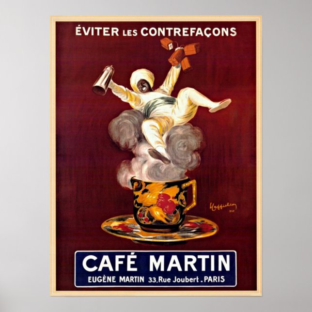 Poster Café Martin Vintage Paris France Publicité (Devant)