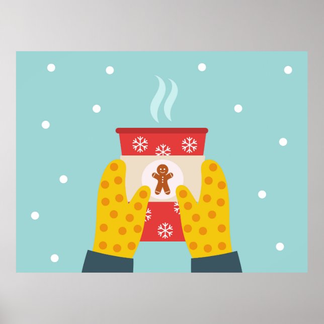 Poster Café pain d'épices de Noël (Devant)