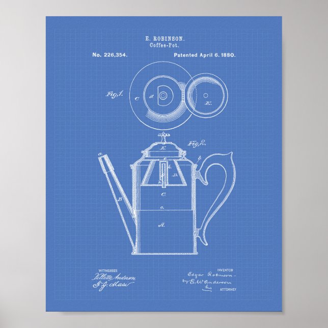 Poster Café Pot 1880 Brevet Plan directeur (Devant)