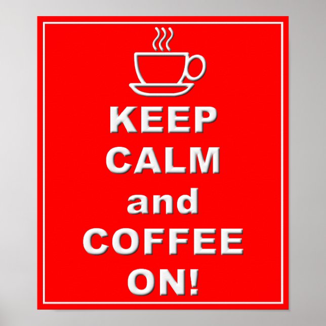 Poster Café sur l'affiche (Devant)