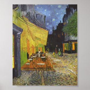 Poster Café Terrasse à la nuit par Van Gogh