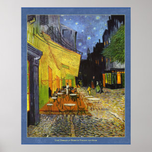 Poster Café Terrasse à Night par van Gogh