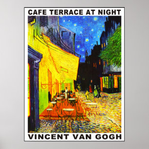 Poster Café Terrasse en soirée