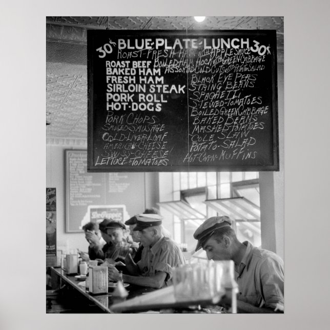 Poster Café Trucker, 1940. Photo vintage (Devant)