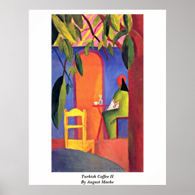 Poster Café Turc (Ii) D'Août Macke (Devant)