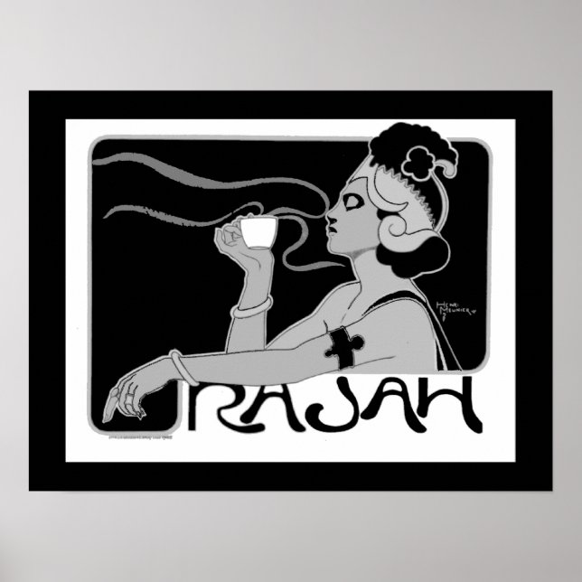 Poster Café Vintage Rajah 3 (Devant)