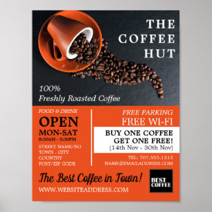 Poster Cafés, Barista, Café, Café, Café Advert