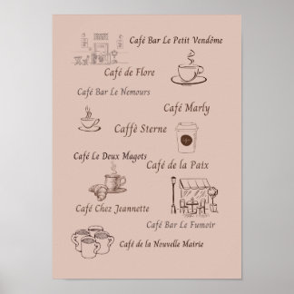 Poster Cafés de Paris