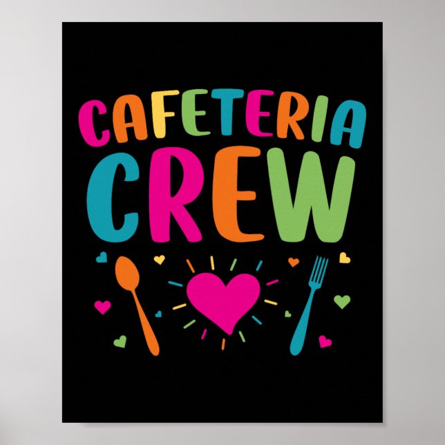 Poster Cafétéria Déjeuner dame Retour à l'école nouveauté (Devant)