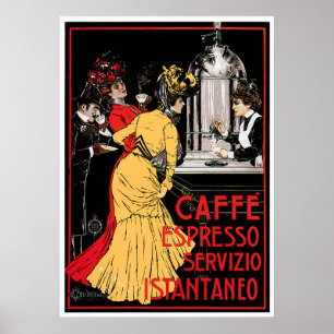 Poster Caffe Espresso Café Vintage Boisson et art