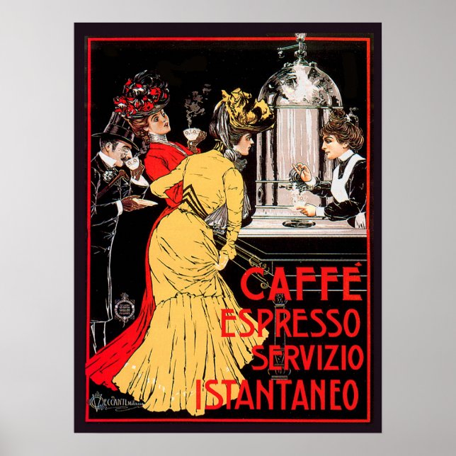 Poster Caffe Espresso Servizio Istantaneo (Devant)
