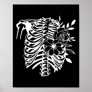 Poster Cage de côtes Fleur Facile Halloween Costume 1