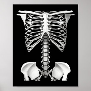 Poster Cage De Rib Skeleton Cadeaux De Costume Halloween 