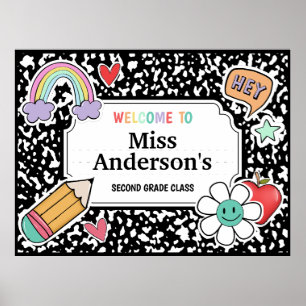 Poster Cahier de composition Enseignant Classe