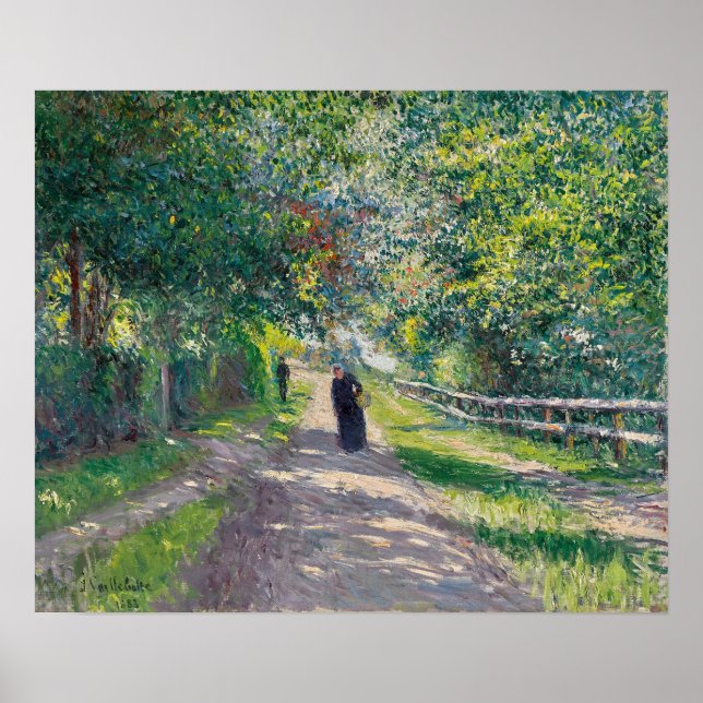 Poster Caillebotte - Allée De La Villa Des Fleurs (Devant)