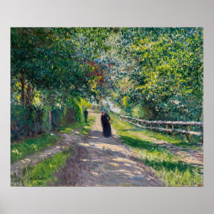 Poster Caillebotte - Allée de la Villa des Fleurs à …
