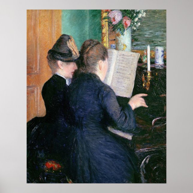 Poster Caillebotte - Leçon de piano (Devant)